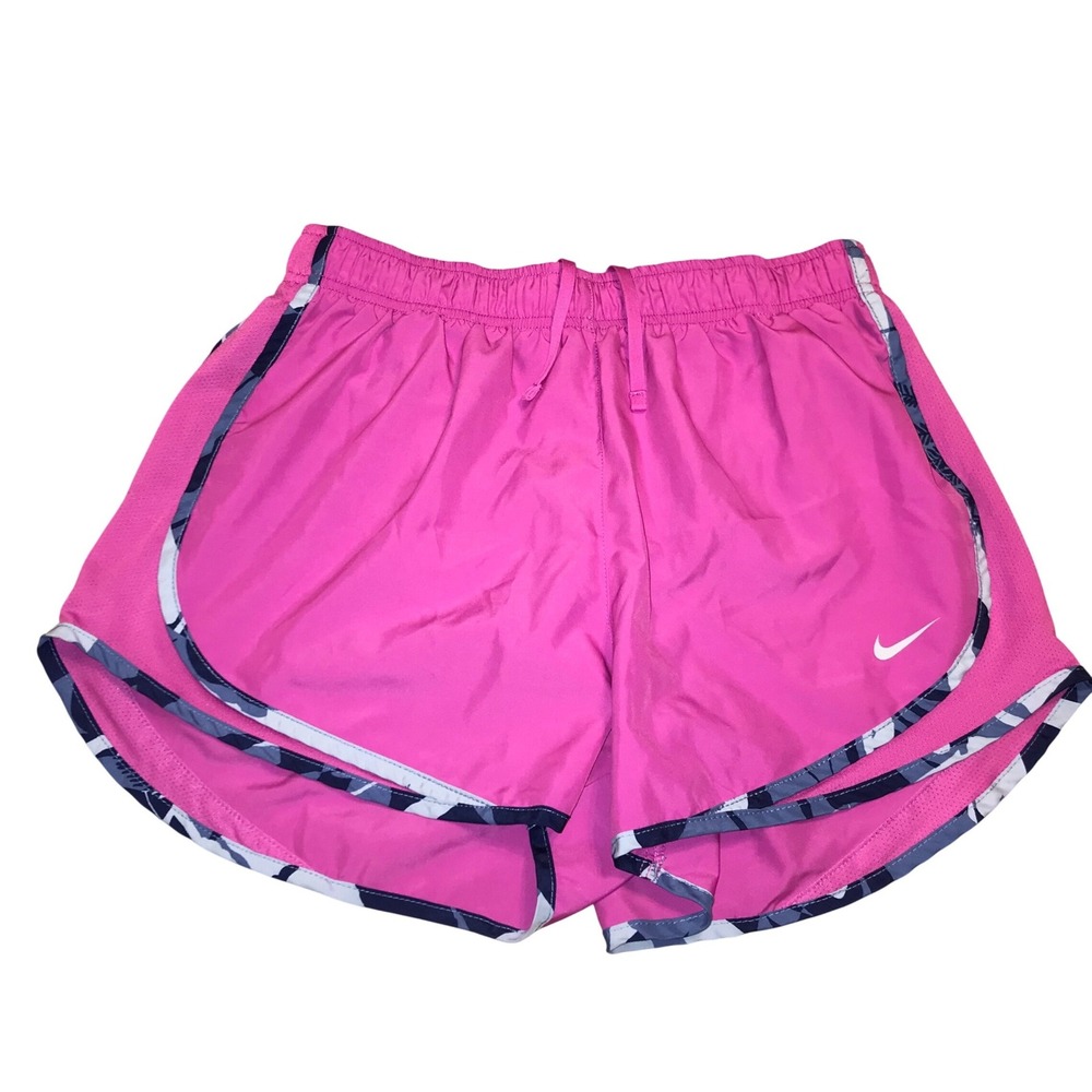 Nike Dri-FIT Tempo Running Shorts Pink Camo Trim Womens Medium 831558-616